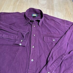 Cabela's Shirt Mens Size XL Long Sleeves Red Wine Pockets Cotton‎